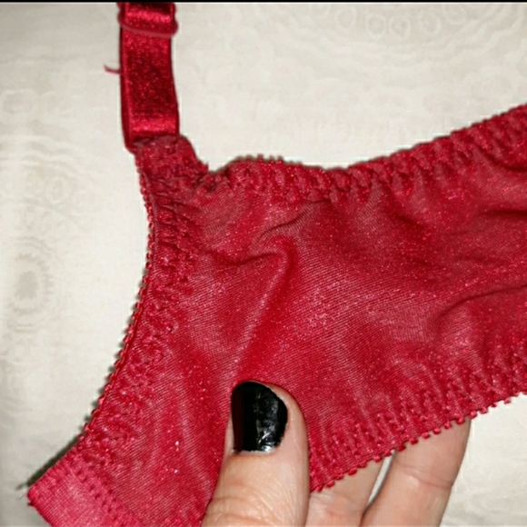 OLGA Red Lace Brassiere Bra 36 D - Picture 5 of 8